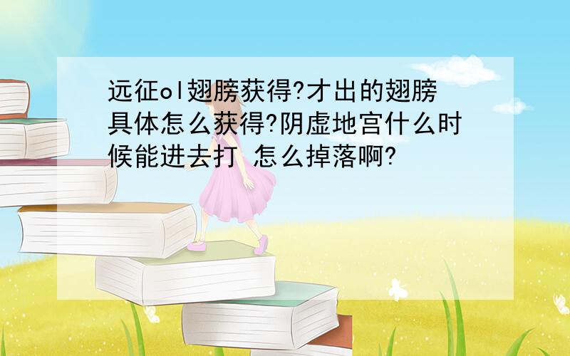 远征ol翅膀获得?才出的翅膀具体怎么获得?阴虚地宫什么时候能进去打 怎么掉落啊?