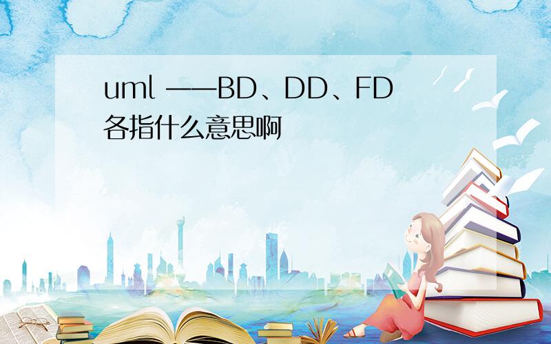 uml ——BD、DD、FD各指什么意思啊