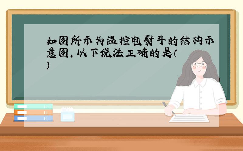 如图所示为温控电熨斗的结构示意图，以下说法正确的是（　　）