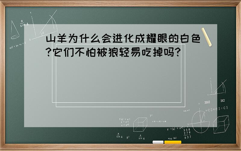 山羊为什么会进化成耀眼的白色?它们不怕被狼轻易吃掉吗?