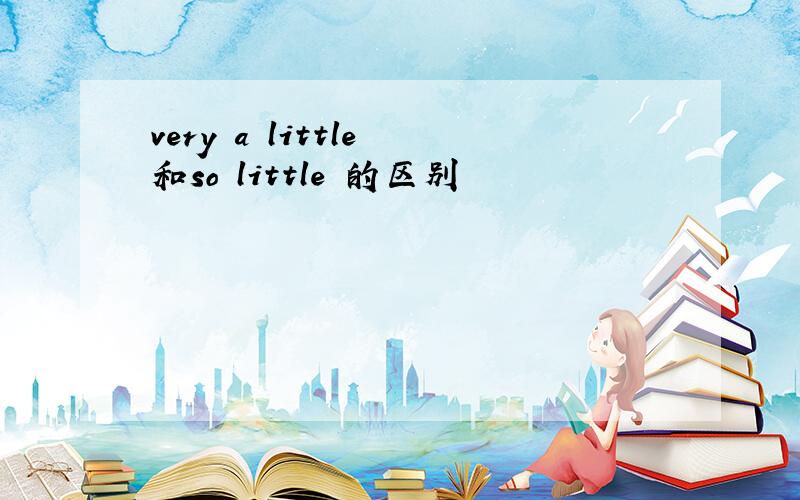 very a little 和so little 的区别