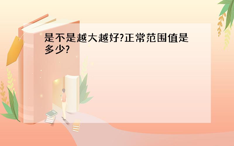 是不是越大越好?正常范围值是多少?