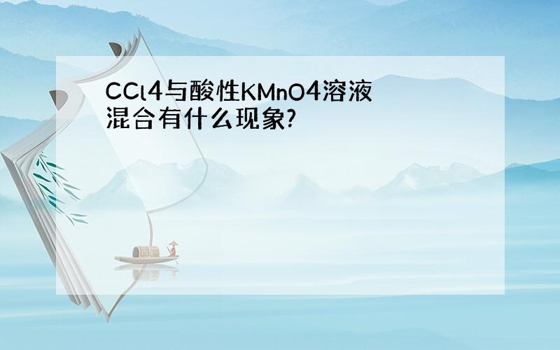 CCl4与酸性KMnO4溶液混合有什么现象?