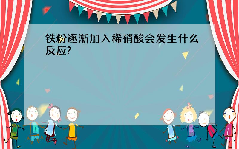 铁粉逐渐加入稀硝酸会发生什么反应?