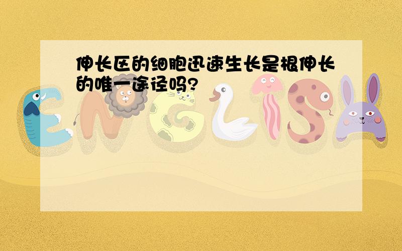 伸长区的细胞迅速生长是根伸长的唯一途径吗?