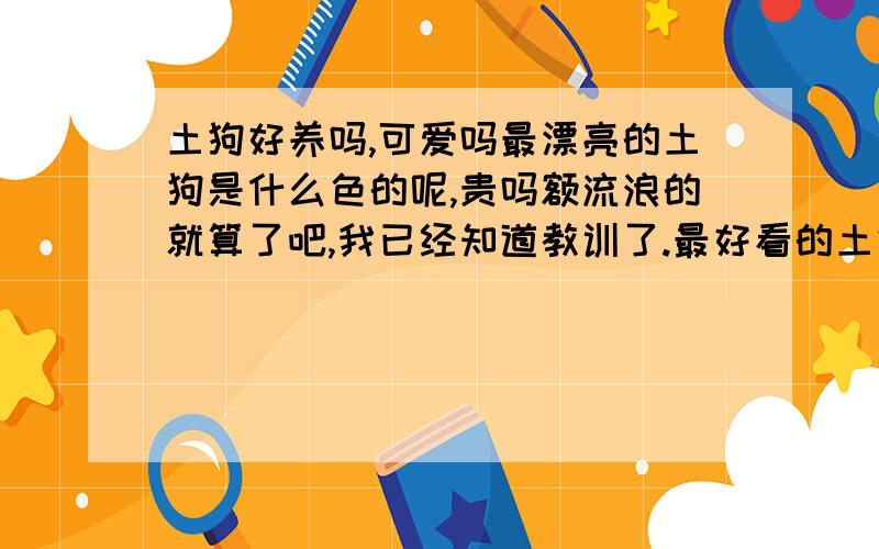 土狗好养吗,可爱吗最漂亮的土狗是什么色的呢,贵吗额流浪的就算了吧,我已经知道教训了.最好看的土狗是什么样的呢,多少钱