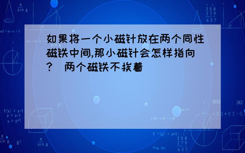 如果将一个小磁针放在两个同性磁铁中间,那小磁针会怎样指向?（两个磁铁不挨着）