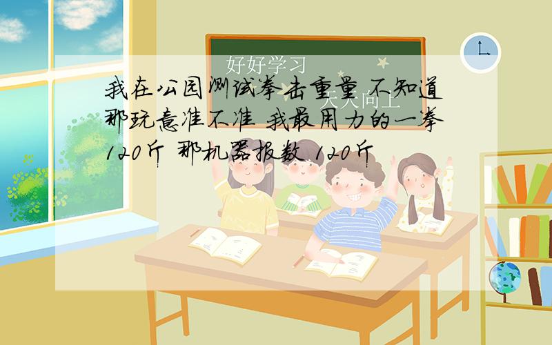 我在公园测试拳击重量 不知道那玩意准不准 我最用力的一拳120斤 那机器报数 120斤