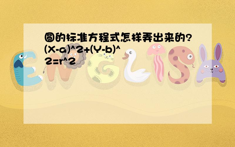 圆的标准方程式怎样弄出来的?(X-a)^2+(Y-b)^2=r^2