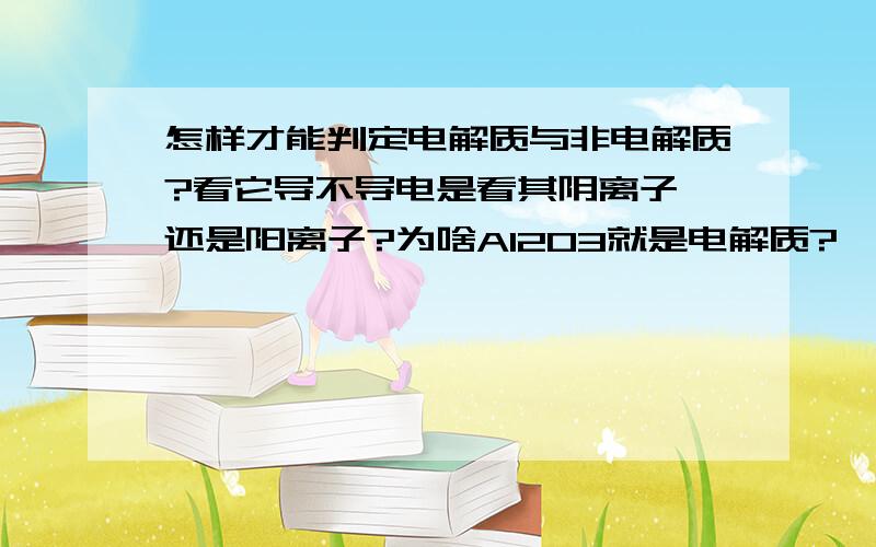 怎样才能判定电解质与非电解质?看它导不导电是看其阴离子,还是阳离子?为啥Al2O3就是电解质?