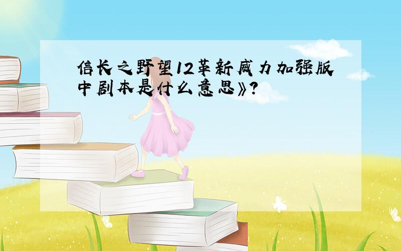 信长之野望12革新威力加强版中剧本是什么意思》?