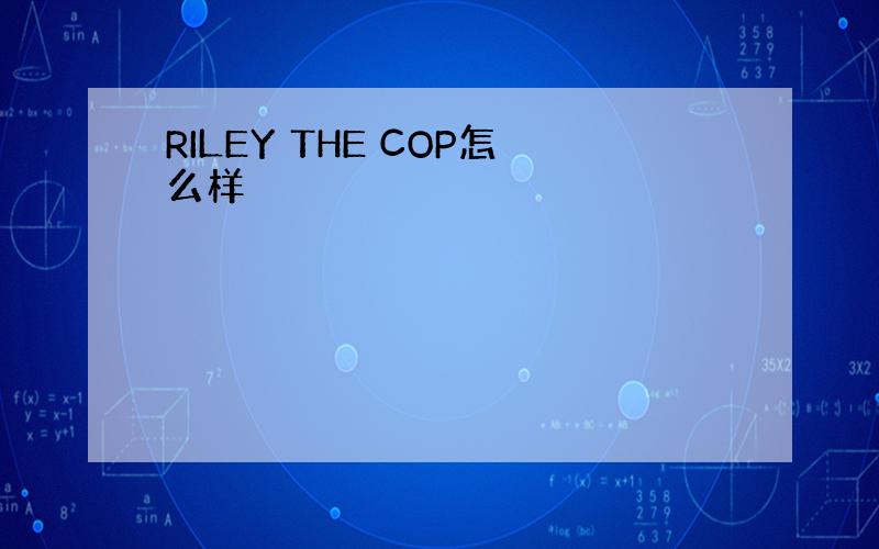 RILEY THE COP怎么样