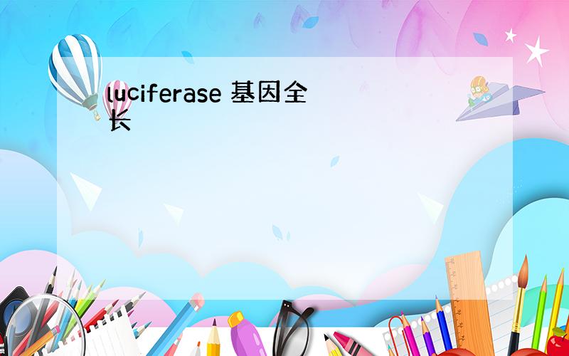 luciferase 基因全长