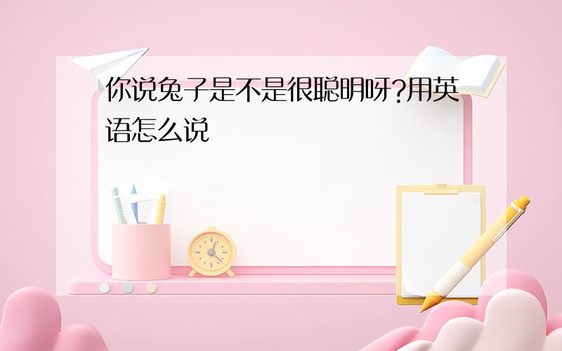 你说兔子是不是很聪明呀?用英语怎么说