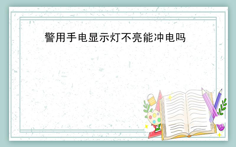 警用手电显示灯不亮能冲电吗