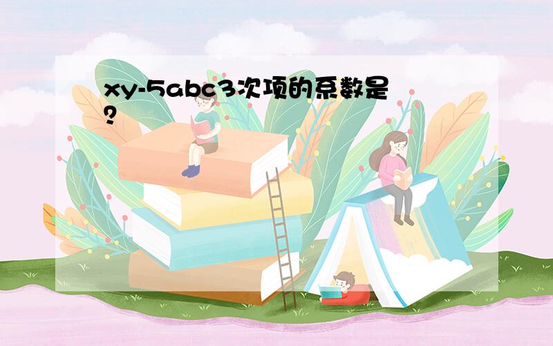 xy-5abc3次项的系数是？