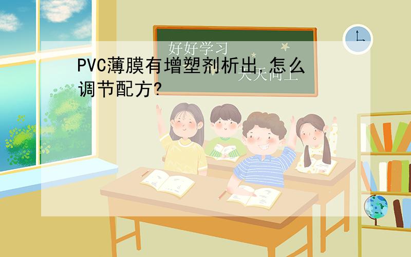 PVC薄膜有增塑剂析出,怎么调节配方?