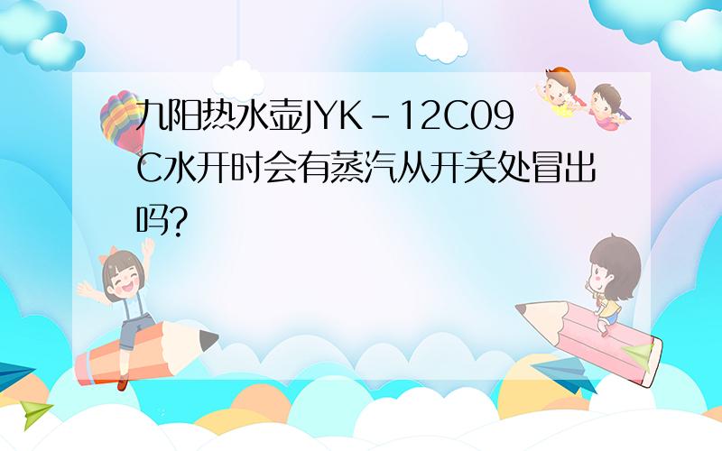 九阳热水壶JYK-12C09C水开时会有蒸汽从开关处冒出吗?