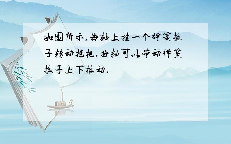 如图所示,曲轴上挂一个弹簧振子转动摇把,曲轴可以带动弹簧振子上下振动,