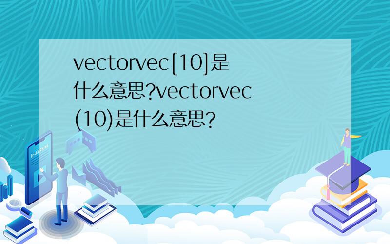 vectorvec[10]是什么意思?vectorvec(10)是什么意思?