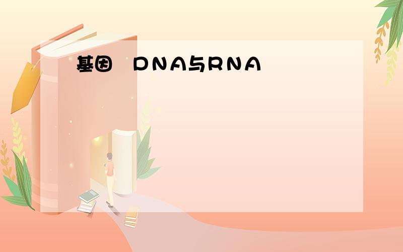 基因　ＤＮＡ与ＲＮＡ