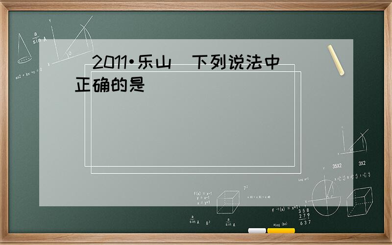 （2011•乐山）下列说法中正确的是（　　）