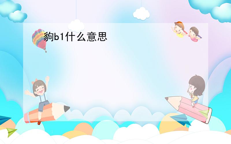 豿b1什么意思