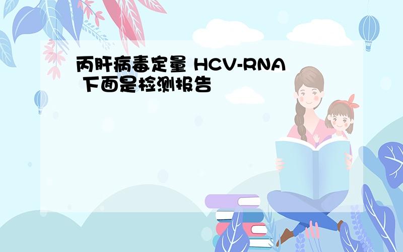 丙肝病毒定量 HCV-RNA 下面是检测报告