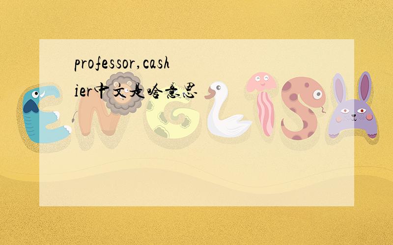 professor,cashier中文是啥意思