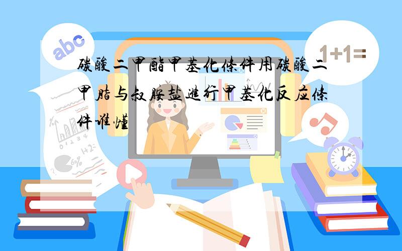 碳酸二甲酯甲基化条件用碳酸二甲脂与叔胺盐进行甲基化反应条件谁懂