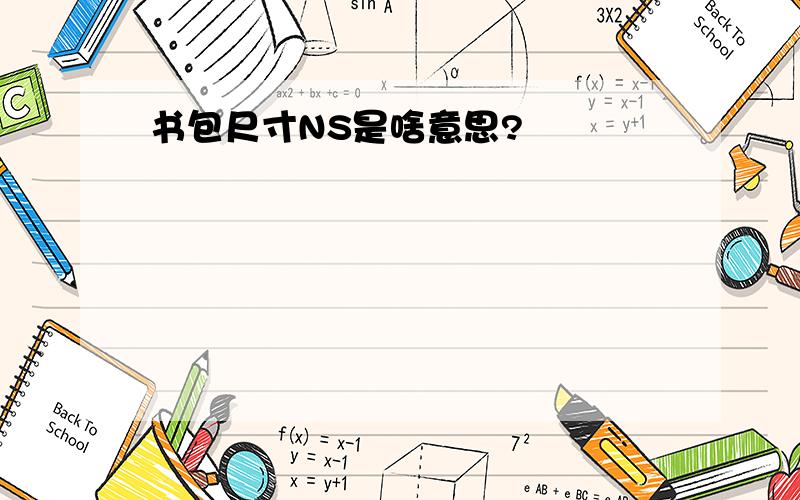 书包尺寸NS是啥意思?