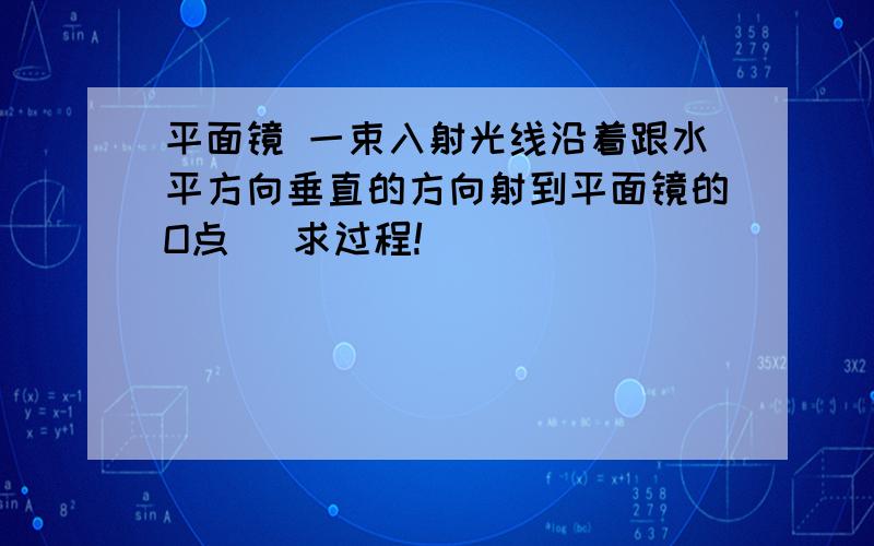 平面镜 一束入射光线沿着跟水平方向垂直的方向射到平面镜的O点． 求过程!