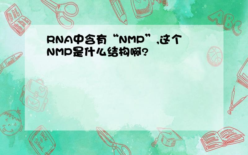 RNA中含有“NMP”,这个NMP是什么结构啊?