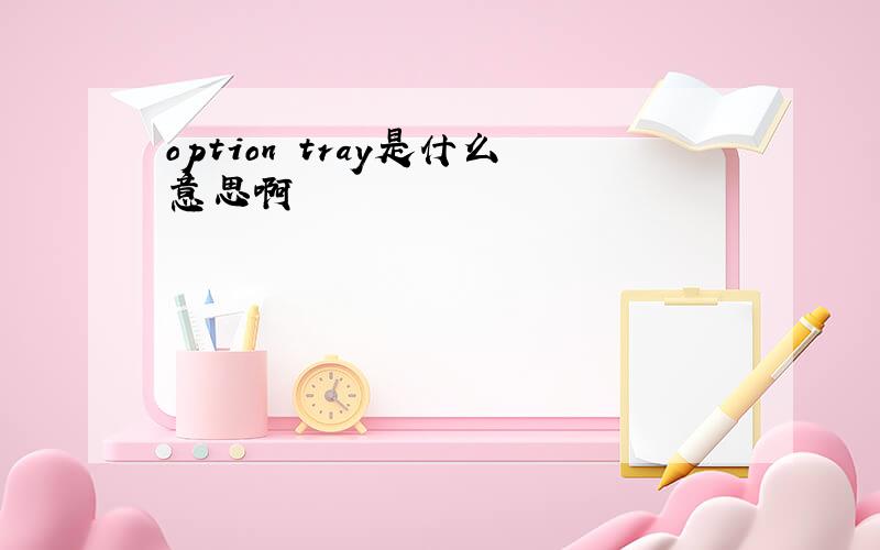 option tray是什么意思啊