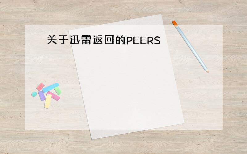 关于迅雷返回的PEERS