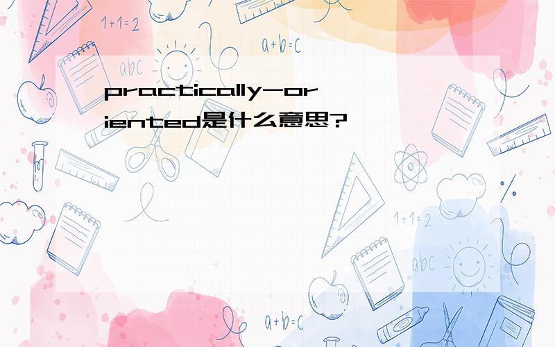 practically-oriented是什么意思?