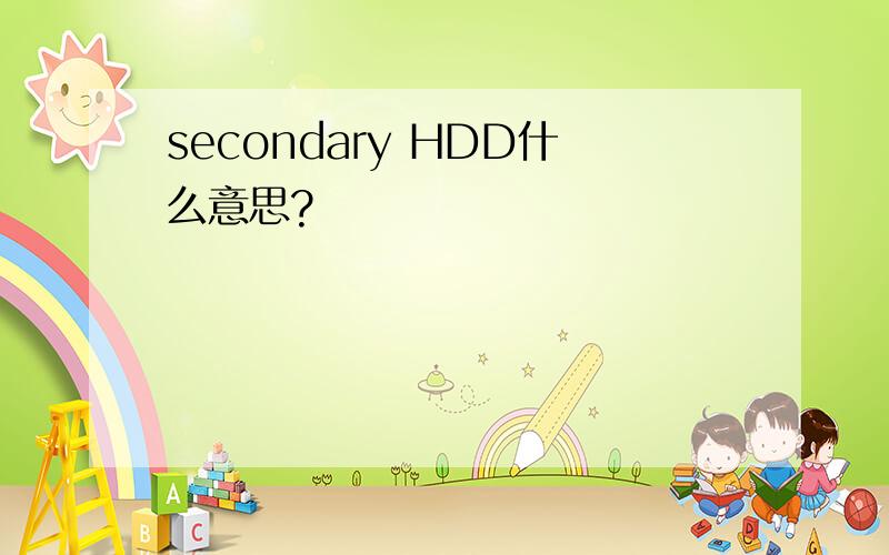 secondary HDD什么意思?