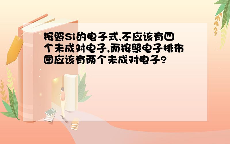 按照Si的电子式,不应该有四个未成对电子,而按照电子排布图应该有两个未成对电子?