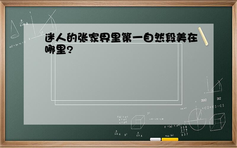 迷人的张家界里第一自然段美在哪里?