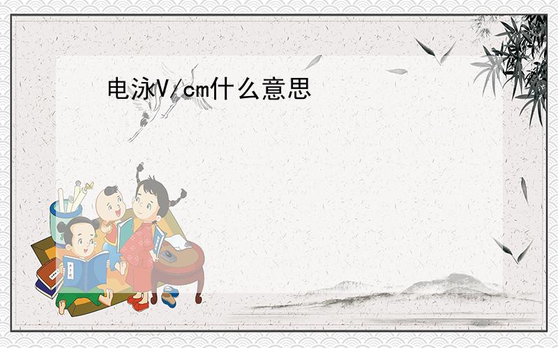 电泳V/cm什么意思