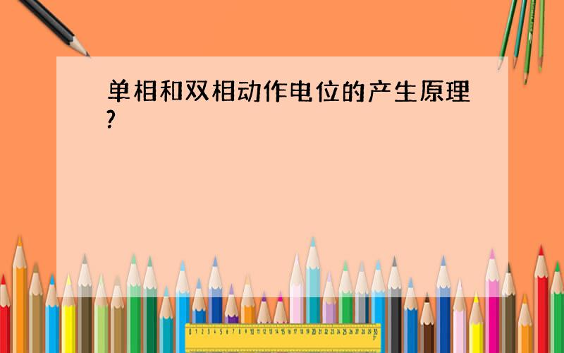 单相和双相动作电位的产生原理?