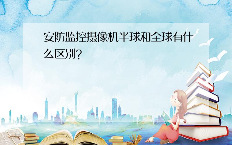 安防监控摄像机半球和全球有什么区别?