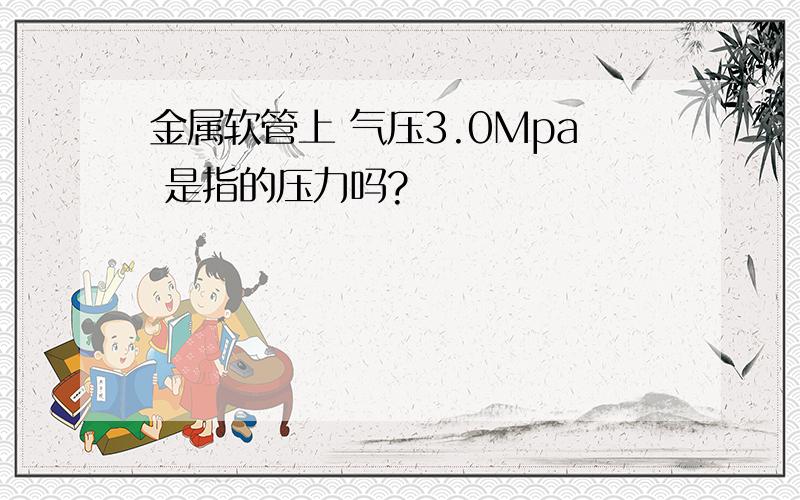 金属软管上 气压3.0Mpa 是指的压力吗?