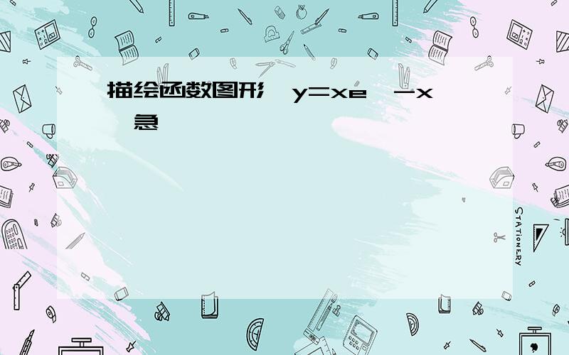 描绘函数图形,y=xe^-x,急 ,