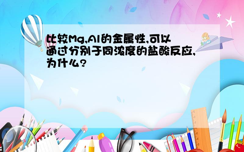 比较Mg,Al的金属性,可以通过分别于同浓度的盐酸反应,为什么?