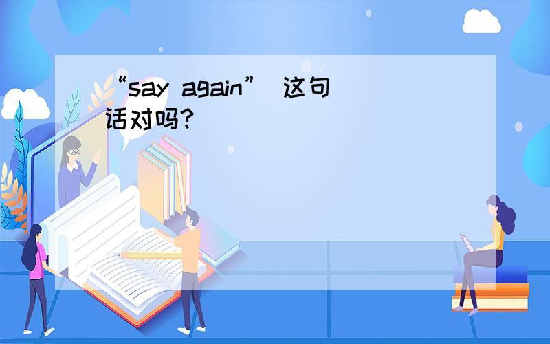 “say again” 这句话对吗?