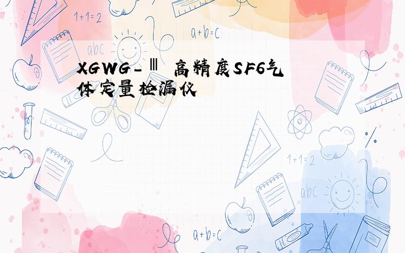 XGWG-Ⅲ 高精度SF6气体定量检漏仪