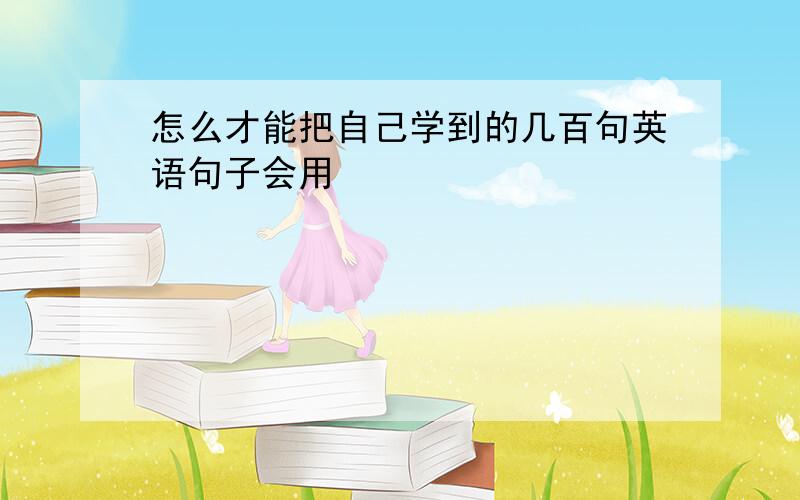 怎么才能把自己学到的几百句英语句子会用