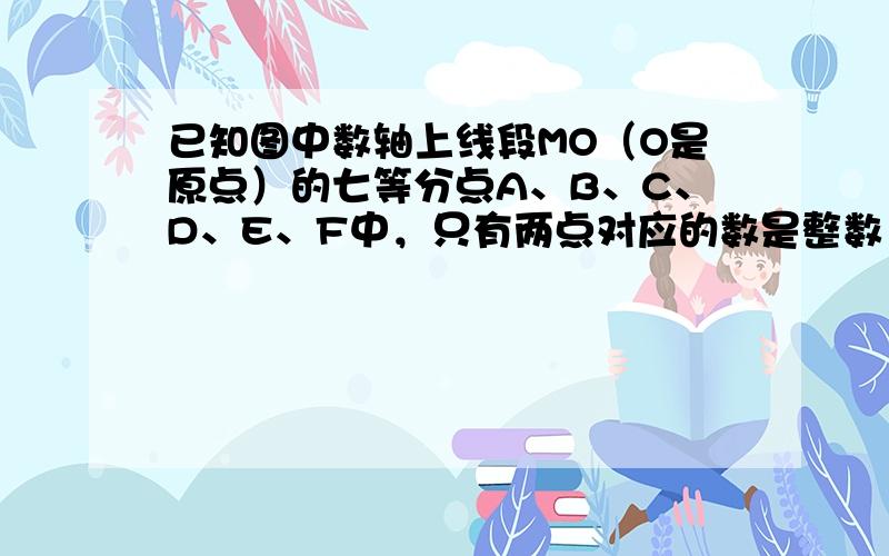 已知图中数轴上线段MO（O是原点）的七等分点A、B、C、D、E、F中，只有两点对应的数是整数，点M对应的数m＞-10，那