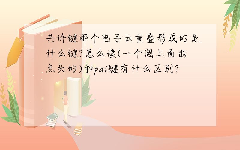 共价键那个电子云重叠形成的是什么键?怎么读(一个圆上面出点头的)和pai键有什么区别?